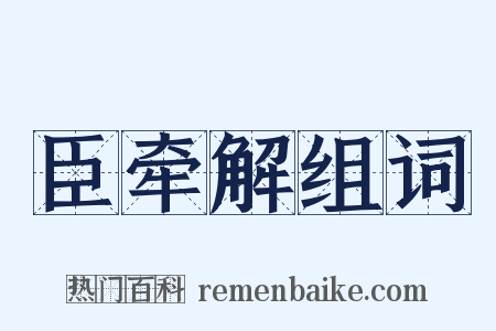 臣牵解组词是什么意思的图片